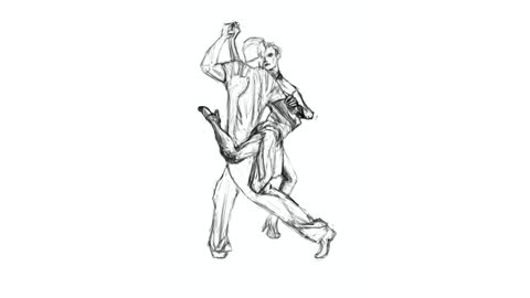 Argentine Tango time-lapse drawing (No. 335)