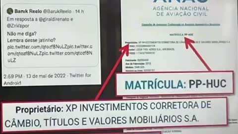 Jatinho usado pelo 9 dedos é da XP INVESTIMENTOS a mesma que encomenda pesquisas de opinião