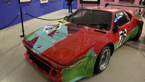 BMW Painted by Warhol Covered in Flour by Climate Activists