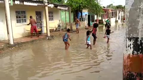 Así se ve el barrio Olaya Herrera tras la lluvia