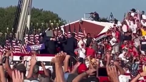 Crowd View Of Trump Rally In Butler Pennsylvania