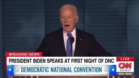 Hear Biden speak on first night of DNC