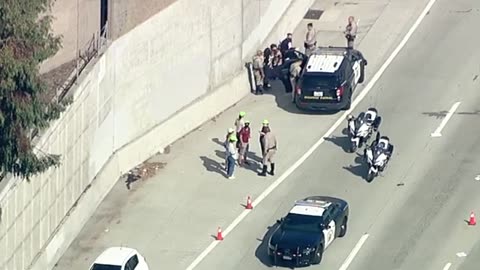 Protesters calling for ceasefire in Gaza briefly shut down SB 405 Freeway in Palms