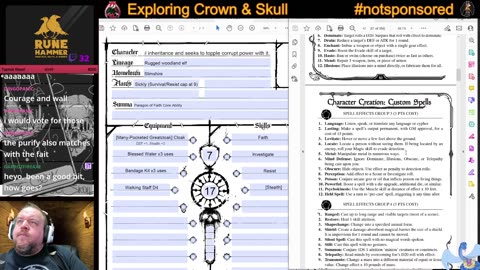 Crown & Skull RPG Character Creation Workshop: Mystery Solving Faithful Elf & Cultist Human