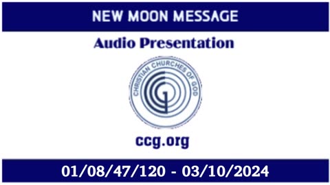 New Moon Message (Audio) for 01/08/47/120 - 03/10/2024