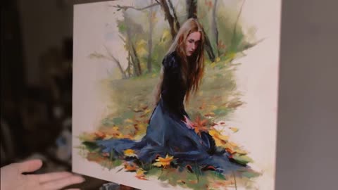 Time Lapsed painting 🍂 | Autumn Reverie | Oil painting Process | Creative Fine Art