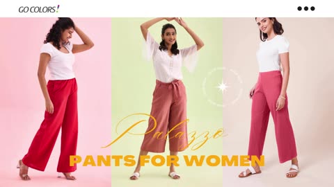 Discover Trendy and Comfortable Pants for Women at Go Colors