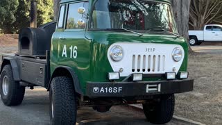 Old Jeep with pizza oven