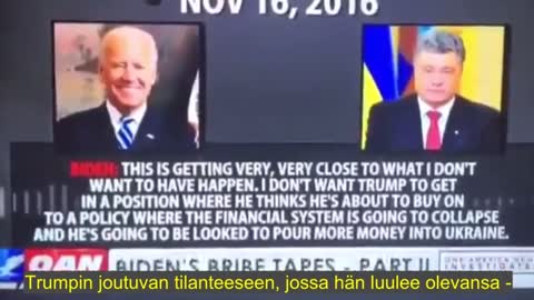 Biden is threatens Ukraine - Biden uhkaile Ukrainaa 2016