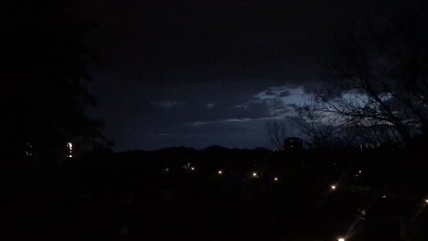 lightening in the night