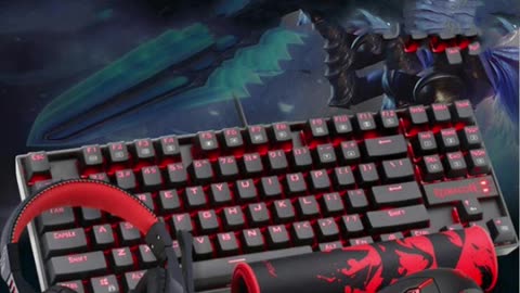 Aluminum Alloy Wired Gaming Keyboard and Mouse Set with USB – Includes Mouse Pad and Headphones