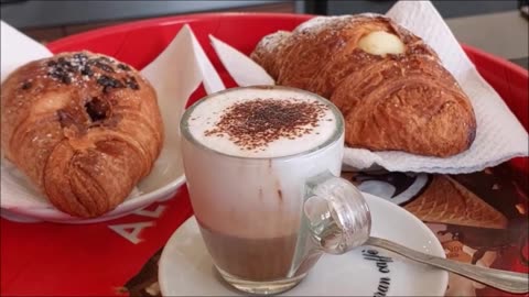 Ordering an Espressino in Caffe Palmieri, Lecce, Italy