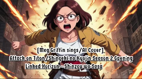 [Meg Griffin sings/AI Cover] Attack on Titan Season 2 Opening Linked Horizon - Shinzou wo Sasageyo