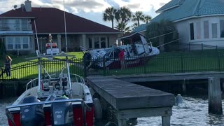 Crash Leaves Boat Beached in Backyard