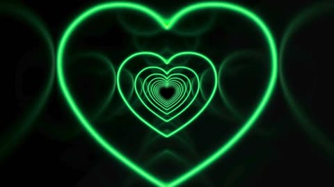 779. Neon Lights Love Heart Tunnel💜Purple Heart Background Neon Heart