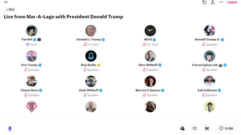 LIve from Mar-A-Lago with Trump World Liberty Finances on X spaces