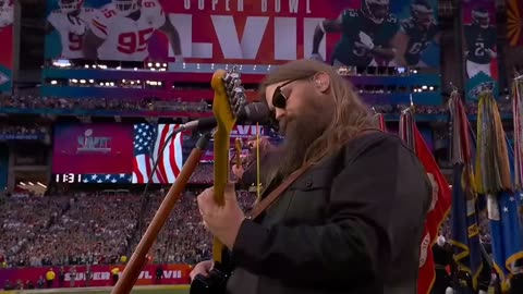 Chris Stapleton Sings the National Anthem at Super Bowl LVII