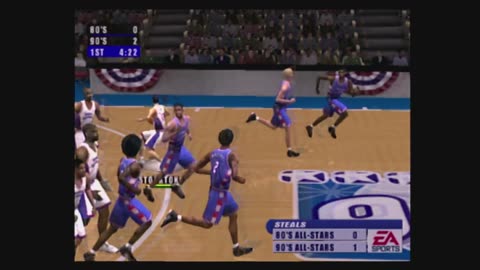 NBA Live 2001 (Ps2) 80's All-Stars vs 90's All-Stars Part1