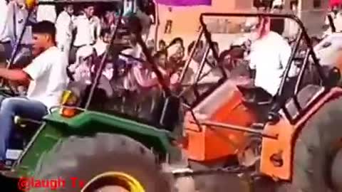 Funny Indian tractor 🚜🤣 some of them I soo dangerous