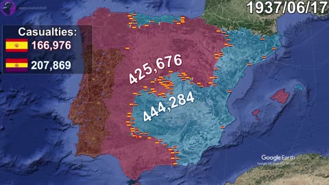 The Spanish Civil War using Google Earth