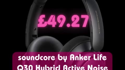 soundcore by Anker Life Q30 Hybrid Active Noise Cancelling Headphones £49.27 w/code 👇🔥🔥