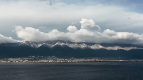 Clouds over the mountains