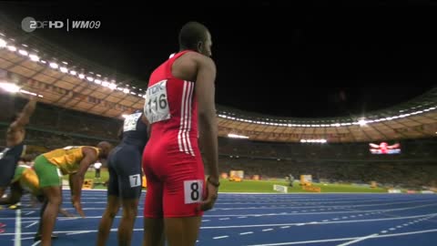 100m Sprint Men Finals Usain Bolt {Berlin 2009 } [HD]