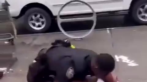 Meanwhile... When you punch a female NYPD officer in the face, your ass (literally) will be exposed.