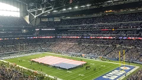 impromptu national anthem colts vs bucs