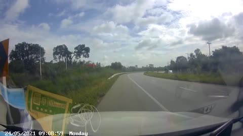 Overloaded Fruit Truck Topples On Highway