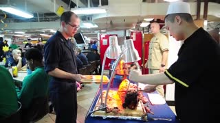 Thanksgiving aboard USS Carl Vinson in the Arabian Gulf