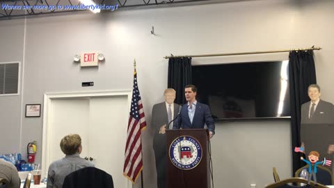 Jake Evens speaking at Georgia Teen Republican Convention 2021 LibertyKid.org