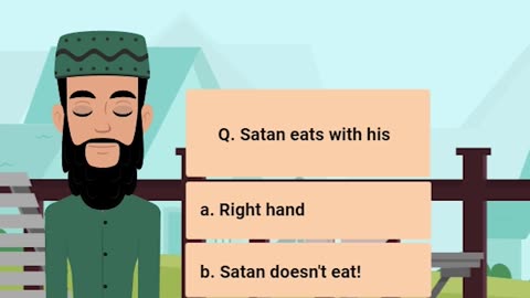 Q. Satan eats with his | #hadith #muslim #islam |