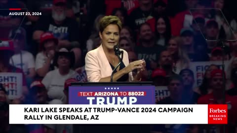 ‘There Is No Suppressing MAGA’ Kari Lake Rallies For Donald Trump During Glendale, Arizona Rally.