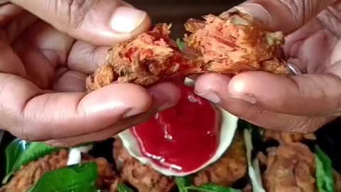 Cabbage pakoda recipe with ASMR Cooking sound recipe 👍▶️😊