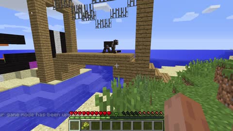 Cow on A Bridge. MINECRAFT