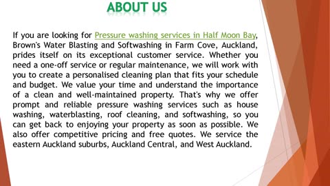 If you are looking for Pressure washing services in Half Moon Bay