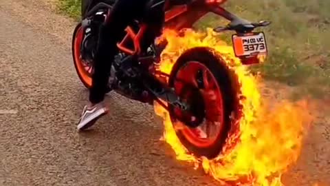 Duke Ktm Bike back tier Fire and then Blast shorts