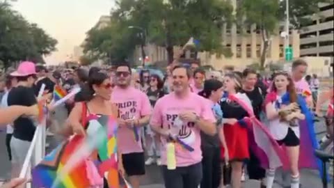 The Austin Pride Parade kicks off being led by school children