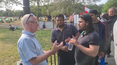 Christian Visitor challenges jesus in Islam _ speakers corner part 2