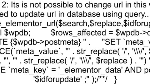 Update meta feild for quotElementorquot _elementor_data in admin