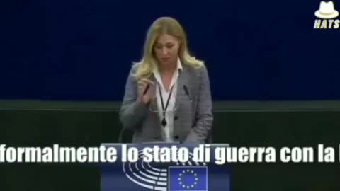 Italian MEP Francesca Donato speaking out against the European Union's path towards totalitarianism.