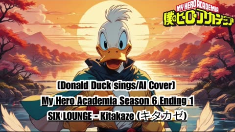 [Donald Duck sings/AI Cover] My Hero Academia Season 6 Ending 1 SIX LOUNGE - Kitakaze "キタカゼ"