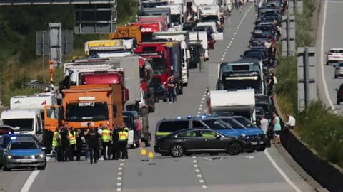 Messerangriff nach Unfall auf A7 12.o8.2024 Blickwinkel