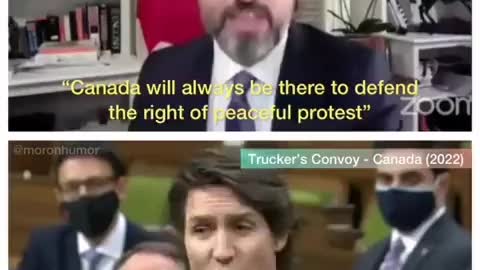 Trudeau: "Canada will always be there to defend the right of peaceful protest"