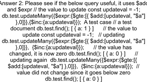 Decrement value MongoDB prevent negative number