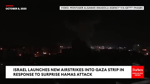 Israel Continues To Fire Airstrikes Into Gaza Strip In Response To Surprise Hamas Attack