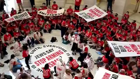 Pro Hamas Rioters Occupying U.S. Capitol Building Following\During Violent Riots Outside(07.24.24)