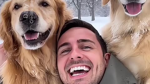 Golden Retrievers Go Viral for Taking Perfect Self #mrbeast #shortsvideo #shortfeed #fyp #fyptiktok