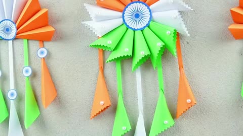 Tricolor Wall Hanging Making/Independence Day Crafts/Republic Day Crafts/Paper Things Easy